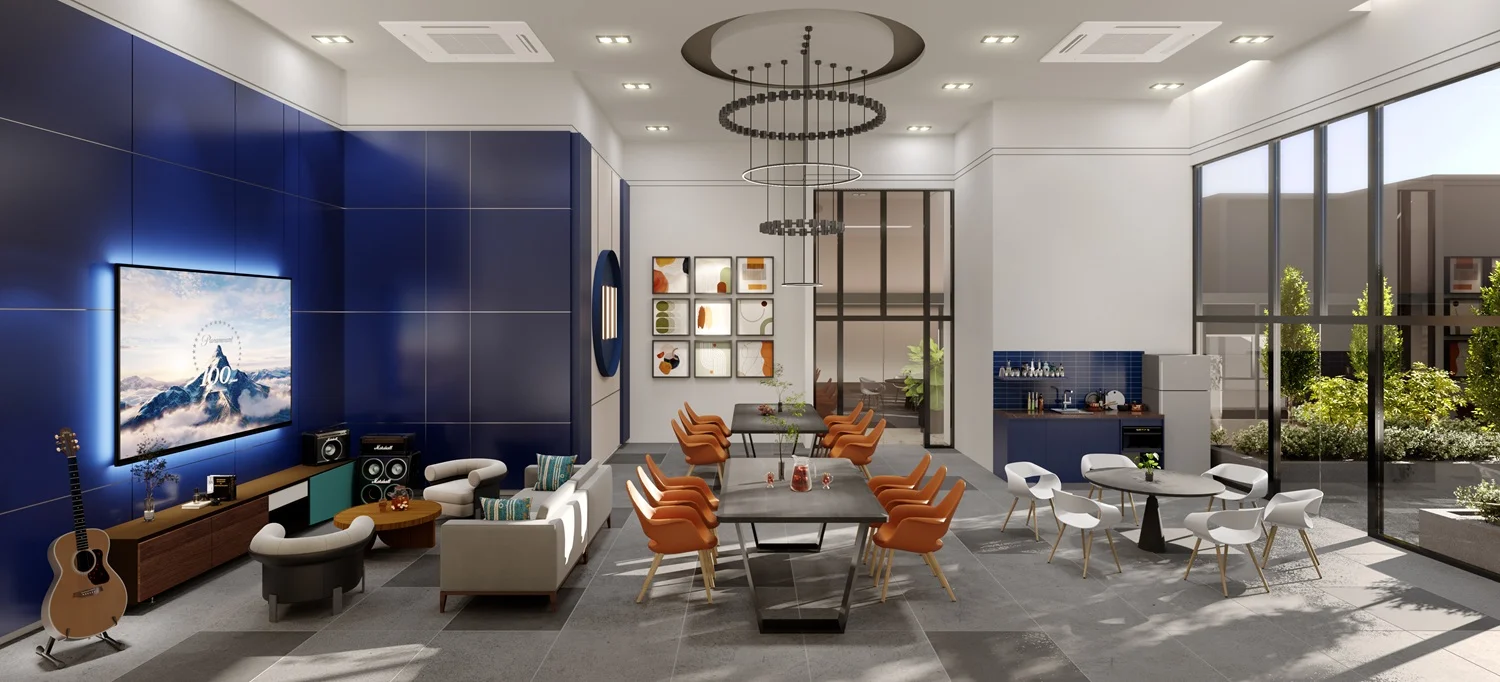 The Vividz cloud Lounge on the sky deck, artist's impression