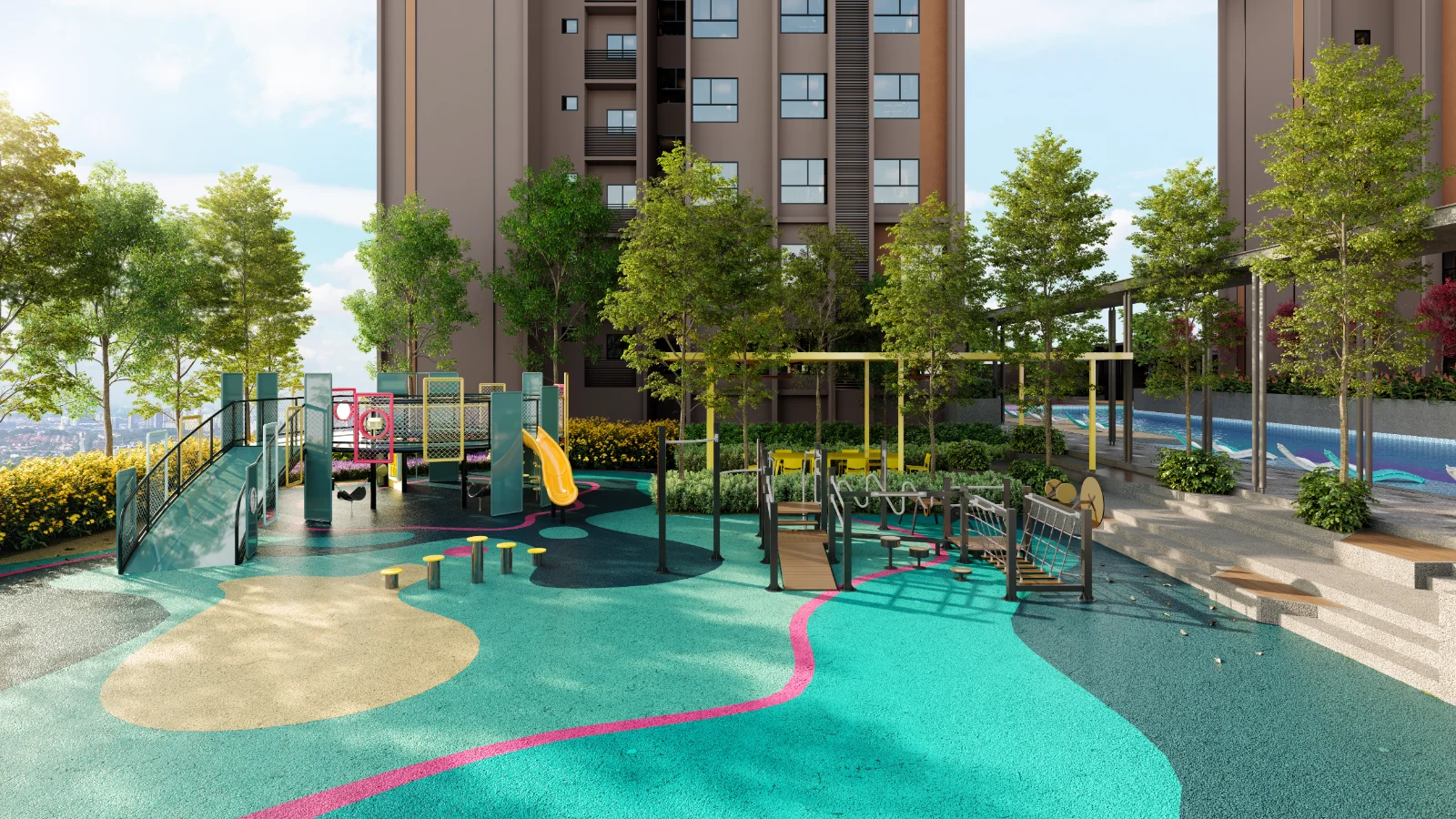 The Vividz chromatic Funland children's play area, artist's impression
