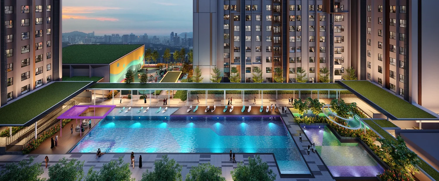 The Vividz Pool on the Level 8 facility deck, artist's impression